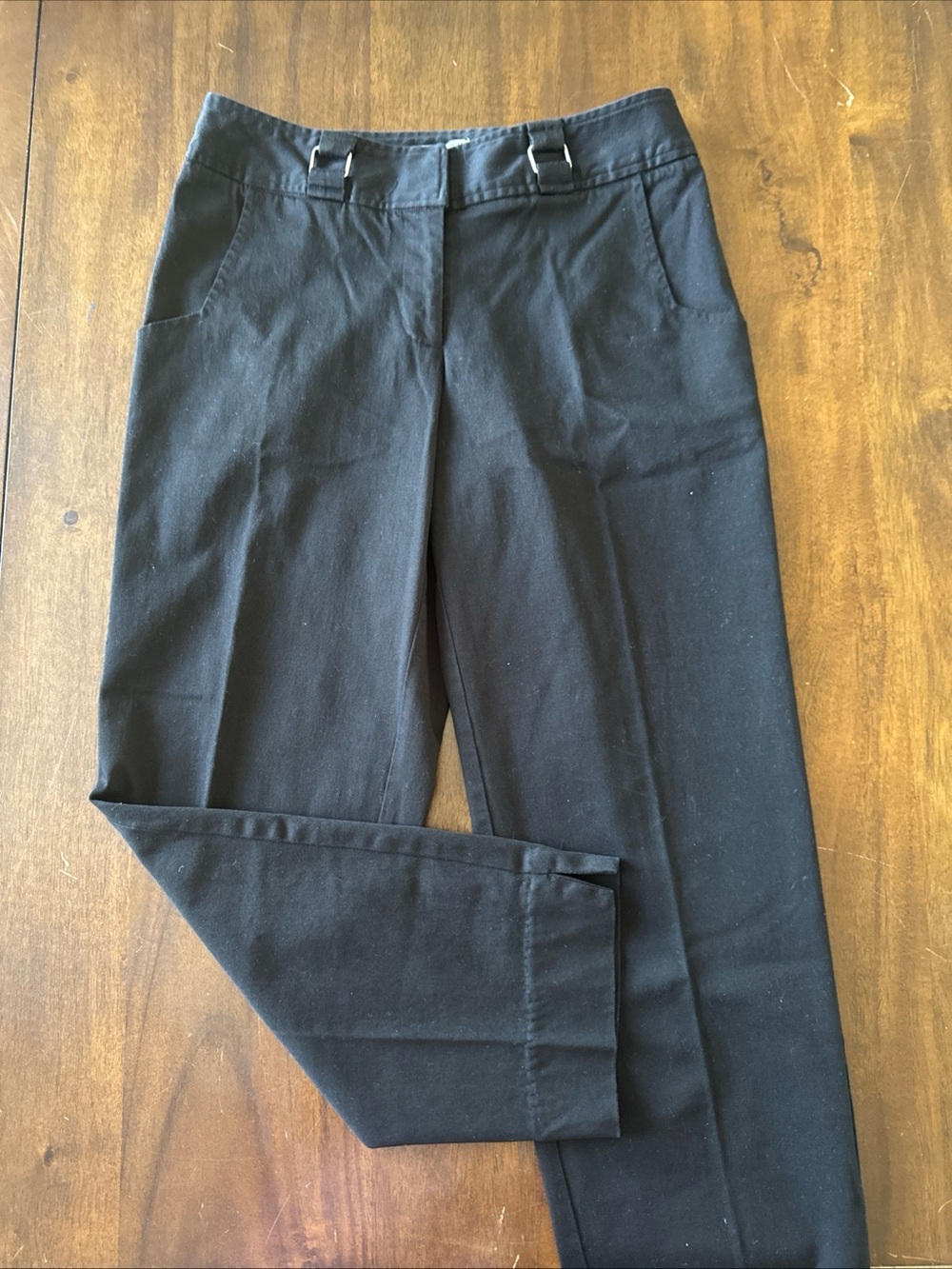 Uniform John Paul Richard Trouser Pants Black Womens 6 Cotton Stretch 26" Inseam